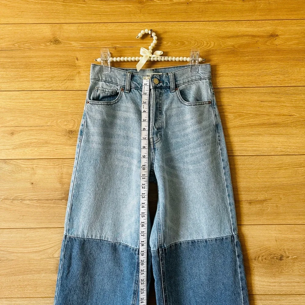 PacSun Light and Dark Blue Flare Jeans